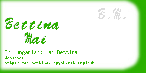 bettina mai business card